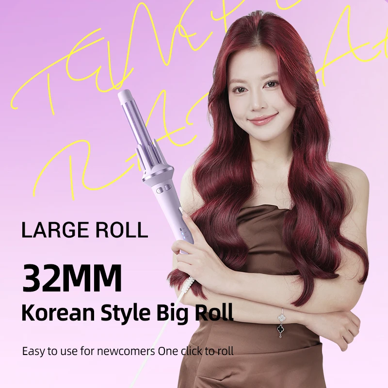 Automatic  Hair Curler 28/32mm Large Wave Curling Iron Tongs Temperature Adjustable Anion Fast Heating  Styling Curlers