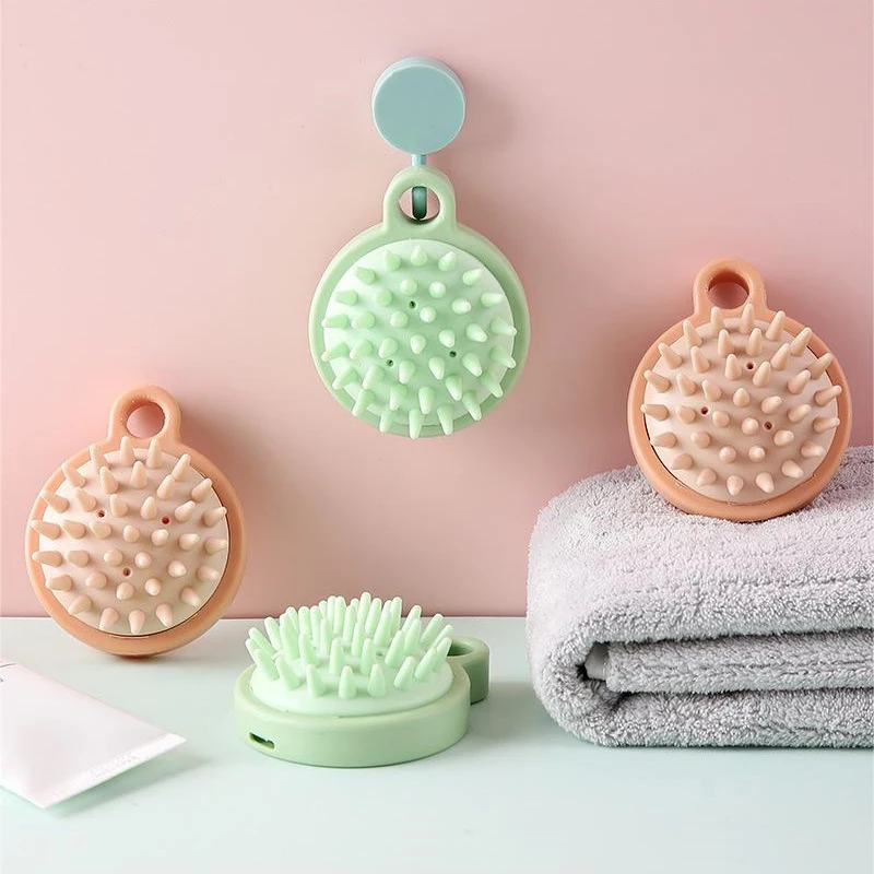 Silicone Shampoo Brush Head Scalp Massage Comb Hair Washing Comb Body Massage Brush Bath Shower Brush Hair Care Styling Tool