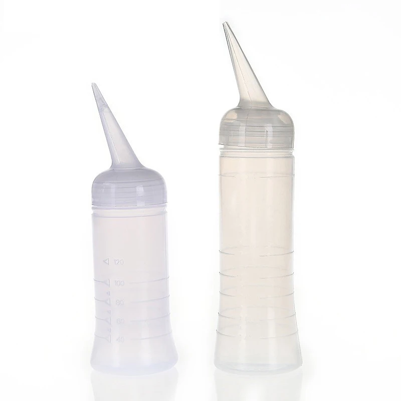 1Pcs120/160/260ml Hair Dye Comb Applicator Bottles Plastic Refillable Empty Hair Coloring Salon Bottle Hairdressing Styling Tool