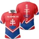 Vintage Summer 3D Slovakia National Flag Printing Polo Shirt Slovakia Coat Of Arms Graphic Polo Shirts Men Fashion Clothing Polo