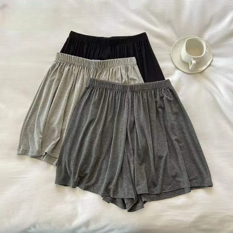 Summer Women's Shorts Modal Breathable Solid Color Sports Fashion Casual High Waist Shorts Super Lightweight Home Clothes