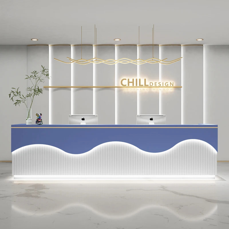 Counter Computer Reception Desks Beauty Corner Rostrum Mobile White Desk Luxury Modern Mesa De Escritorio Office Desk Furniture