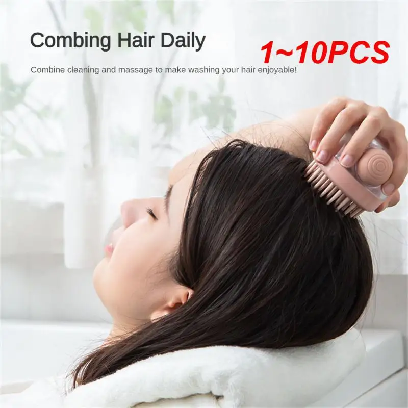 1~10PCS Manual Head Scalp Care Massage Shampoo Brush Slimming Comb Cleaning Shower Bath Exfoliate Remove Dandruff Promote Hair