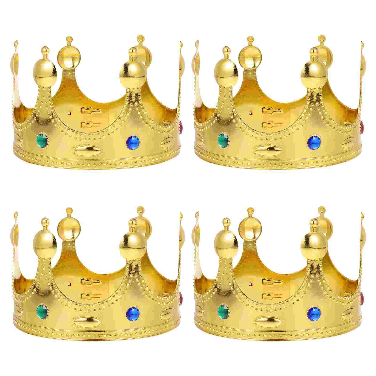 4 Pcs Childrens Toys Crown Headband Birthday King Costume Crowns for Kids Miss