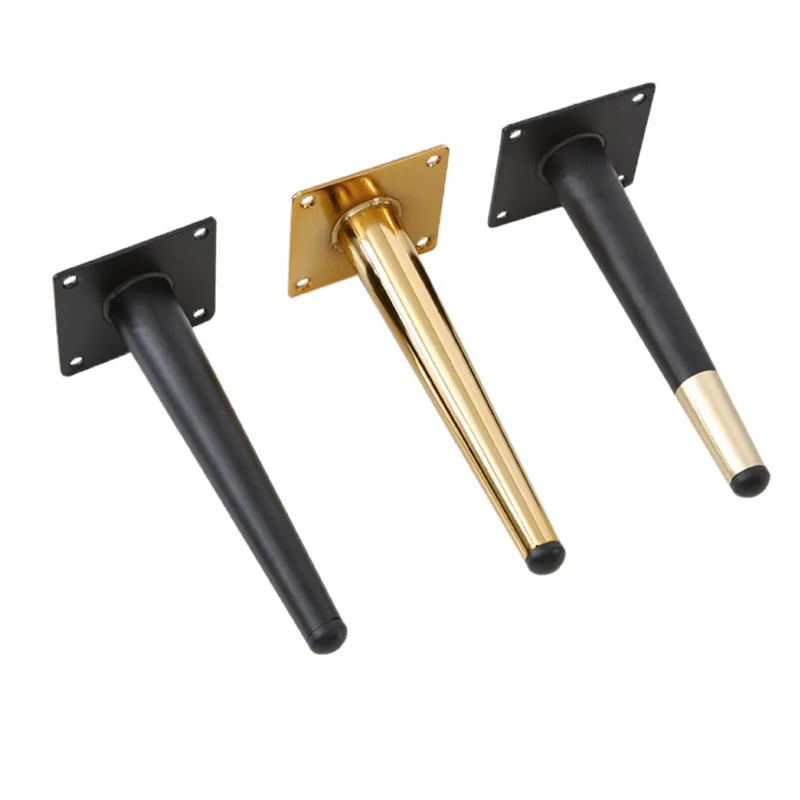 Metal Furniture Feet Black Gold Sofa Bed Metal Coffee Table Feet Table Chair Dresser Cabinet 10-25 Cm Replacement Feet