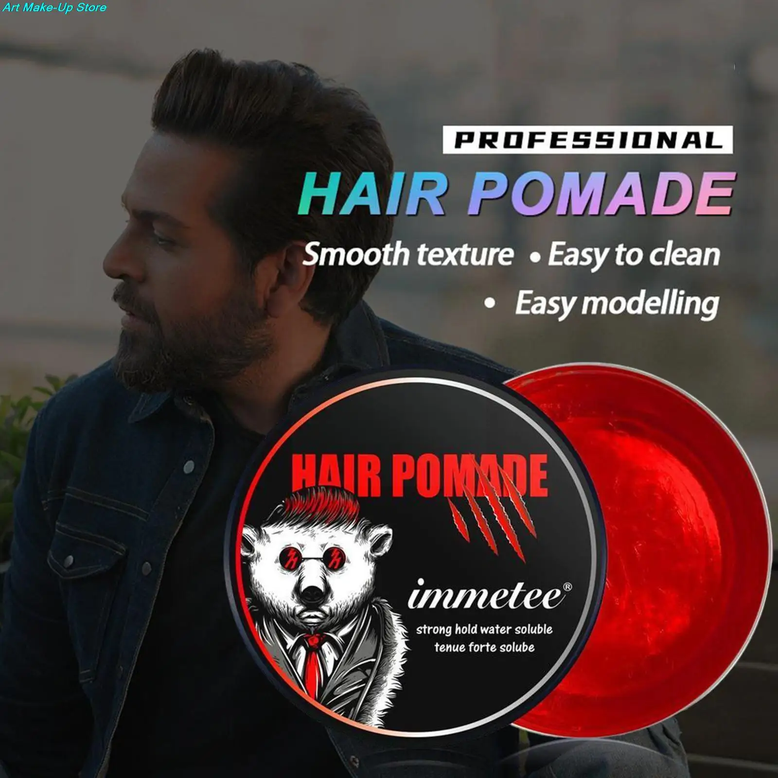 Broken Hair Styling Gel Cream Hair Wax Long-Lasting Hair Men Finishing Finalize Hair Salon Pomade Gel Tools Cream Styling 120g