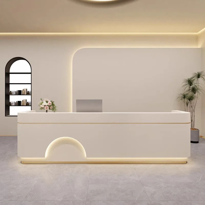 White Church Pulpit Reception Desk Lectern Restaurant Tables Pulpitos Standing Office Shop Counter Bar Register Bureau Furniture