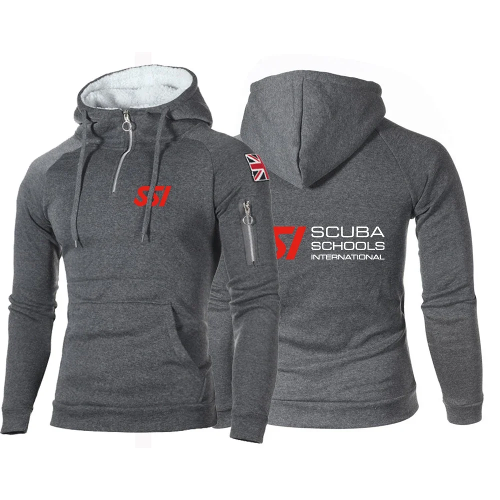 Scuba Diving Dive SSI 2024 New Men's Spring Autumn Fitness Hoodies Cotton Long Sleeves High Quality All-Match Sweatshirts Coats